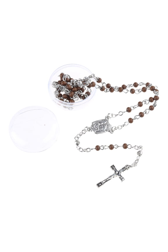 Fashion Octagonals Rosarys Beads Necklaces Ladies Sweet Pendants Crosses Clavicle Chain Art Jewlery Gift