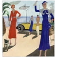 thumbnail image 1 of Fashion On The Promenade. Art Deco Poster Print By Mary Evans Picture Librarypeter & Dawn Cope Collection, 1 of 3