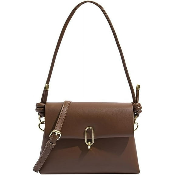 Fashion One Shoulder Small Square Bag Soft Leather Solid Color Simple Crossbody Bag