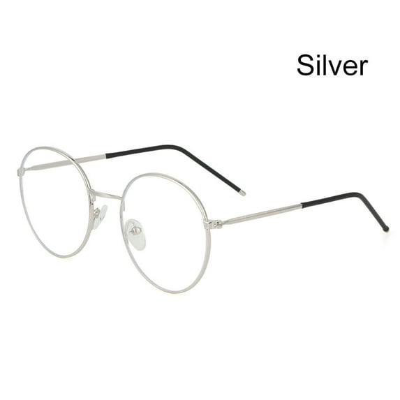 Fashion Online Classes Computer Round Metal Glasses Anti-Blue Light Eyeglasses Ultra Light Frame Eyeglasses Protection SILVER