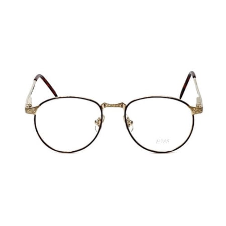 Fashion Optical Company Designer Reading Glasses E788 in Gold & Burgundy 48mm with Case +3.25