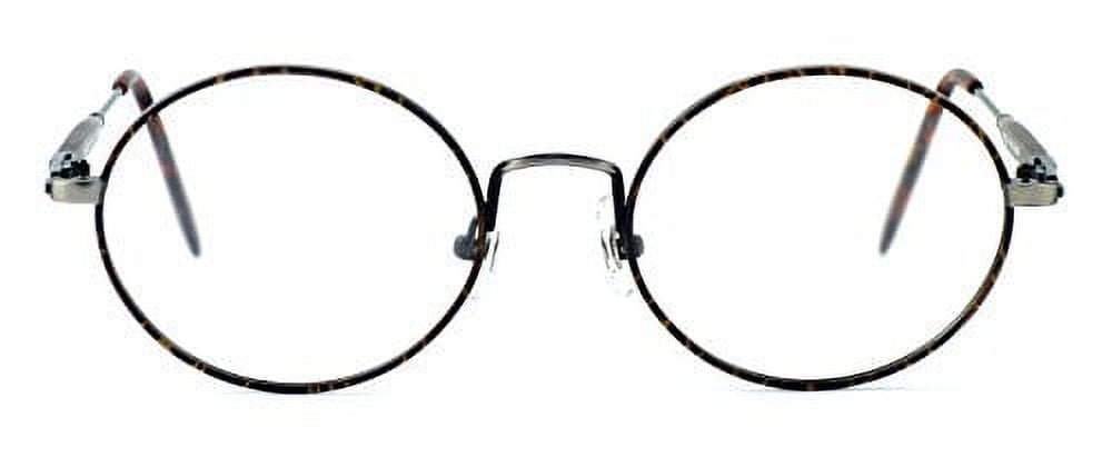 Fashion Optical Company Designer Reading Glasses Perp in Dark Amber & Antique Silver 46mm with Case +3.25