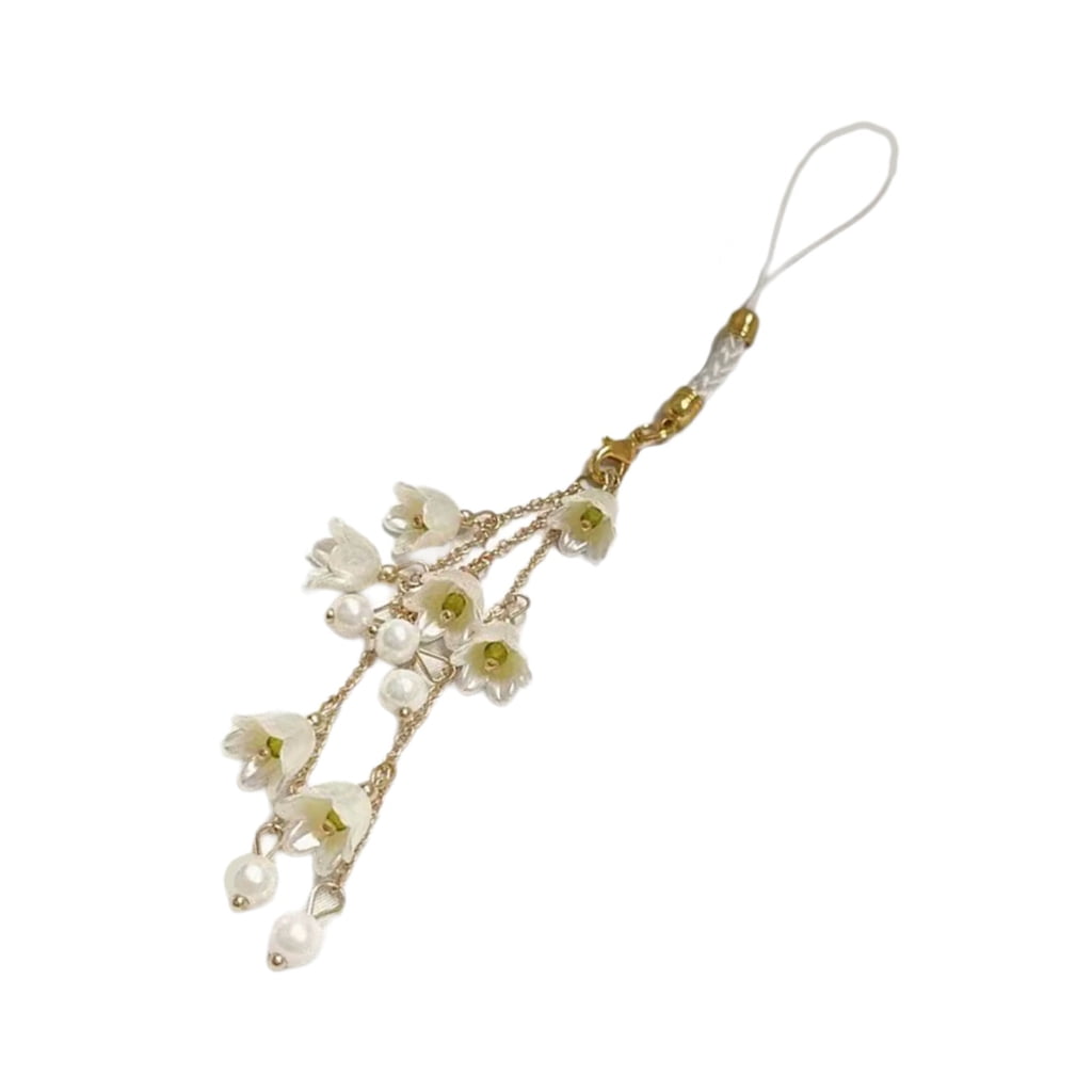 Fashion Orchids Phone Charm Cute Accessory Flower Pendant Keychain Car