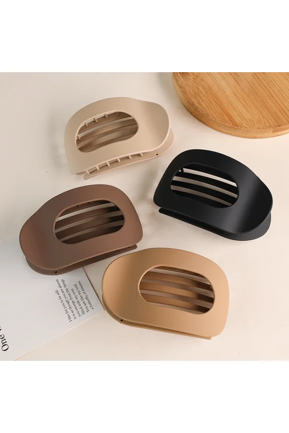 Fashion Oval Hair Claw Clip for Women New Design Leopard Matte Curved Flat Styling Barrettes Acrylic Lying Down Hair Accessories