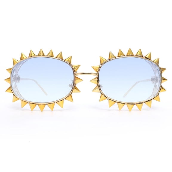 Fashion Oval Sunglasses with Rivet Studded For Music Festival And Various Event