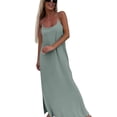 thumbnail image 1 of Fashion Oversize Beach Dresses for Womens 2026 Summer Casual Solid Color Long Sleeveless Camisole Dress, 1 of 6