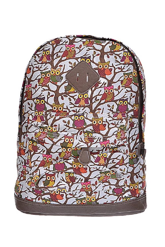 Fashion Owls on Branches Backpack - Ivory