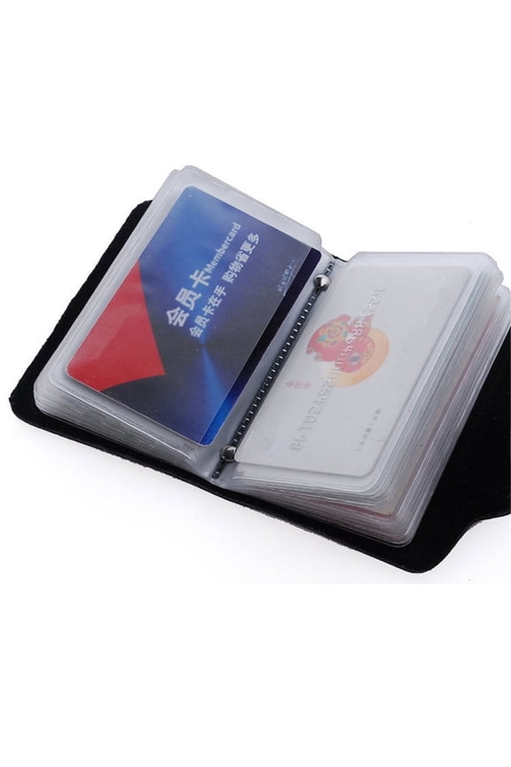 Fashion PU Leather Function 12/24 Bits Card Case Business Card Holder Men Women Credit Passport Card Bag ID Passport Card Wallet