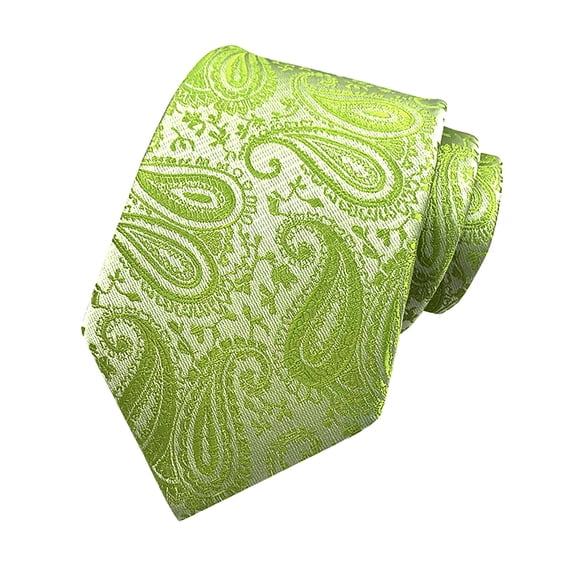 Fashion Paisley Ties Mens Woven Jacquard Neckties Casual Wedding Workplace Ties Classic Stylish Formal Necktie 1 PC Green One Size