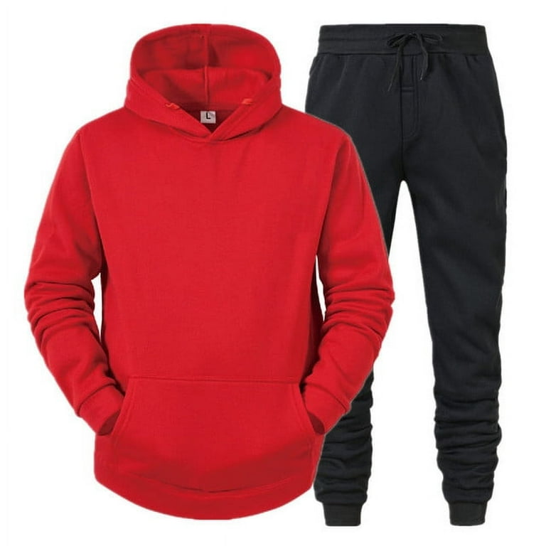 Fashion Pants Soild Colour Sweatshirts Fleece Men s Set Hoodie Tracksuit 2 Pieces S 3XL Clothing Set Walmart