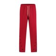 thumbnail image 1 of Fashion Pants for Men Casual Plaid Lounge Pants Elastic Waist Wide Leg Sweatpants with Pockets, Red, S, 1 of 8