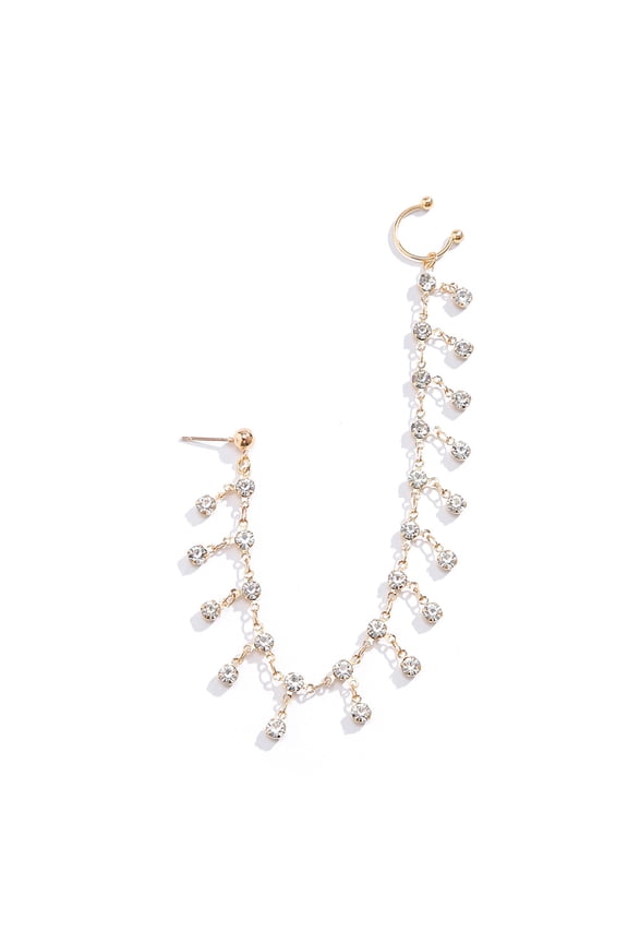 Fashion Party Nose Ring Non Piercing Women Punk Earrings Chain Geometric Frine Chain Earring Fake Nose Clip Jewelry