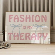 Fashion Pastel Pink And Baby Blue Wall Art Cute Coquette Bow Bedroom Trendy Retro Prints Girls Room Decor College Dorm Art Wall Art, Modern Wall Decor, 8x12 UNFRAMED