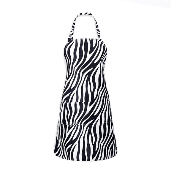 Fashion Pattern Designs Apron Soft Polyester Adjustable NeckStrap Water Resistant For Home Kitchens Salon Spa