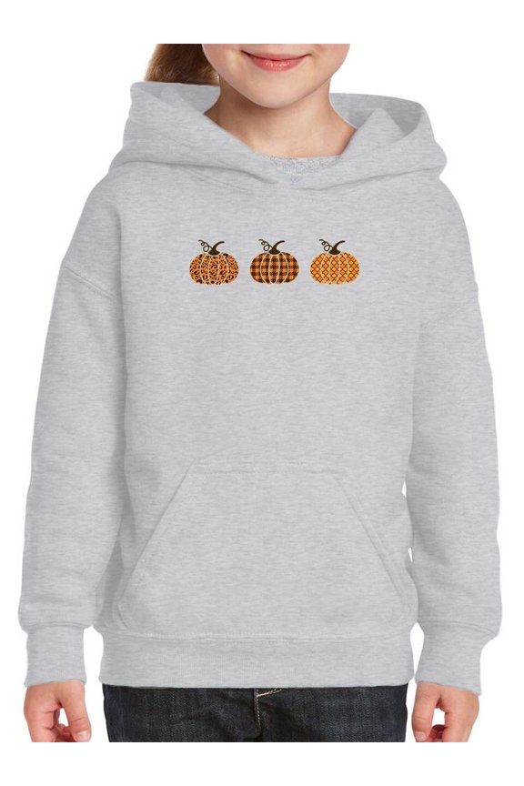 Fashion Pattern Pumpkins Hoodie Juniors -Image by Shutterstock, Medium