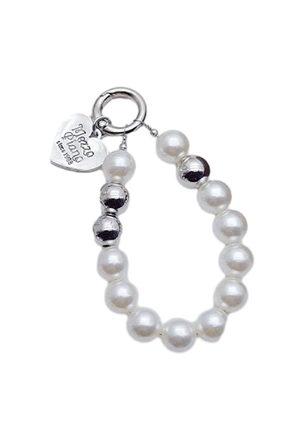 Fashion Pearl Beaded Keychain Lanyard Practical Use Keychain Bracelet Keyring