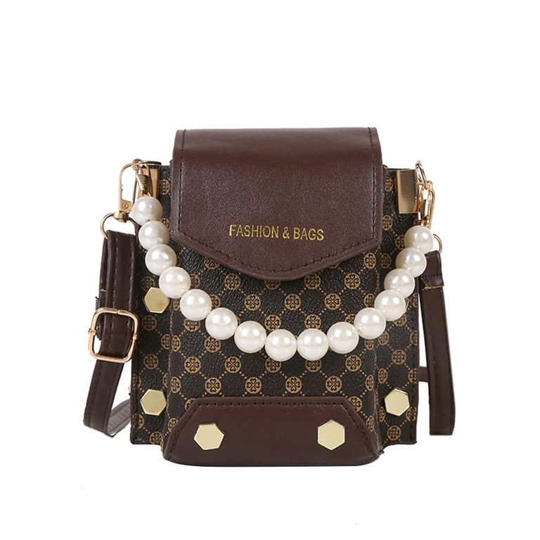 Fashion Pearl Handbags Female Shopping Crossbody Bag Street Trend Mobile Phone