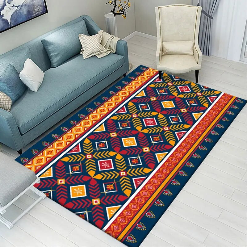 Fashion Persian Carpet Retro Geometry Design Living Room Bedroom Hall ...