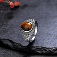 thumbnail image 1 of Unisex Turquoise Copper Ring For Men And Women Turquoise Tigers Eye Rhodolite Stone Jewelry Elegant Ring Style, 1 of 4