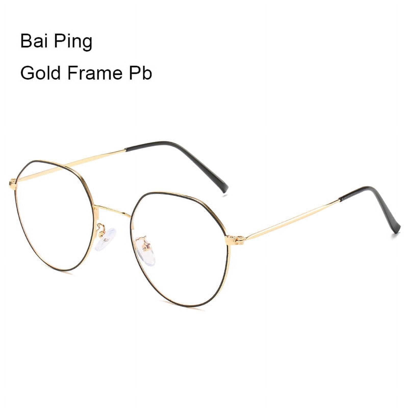 Round thin gold frame glasses sales
