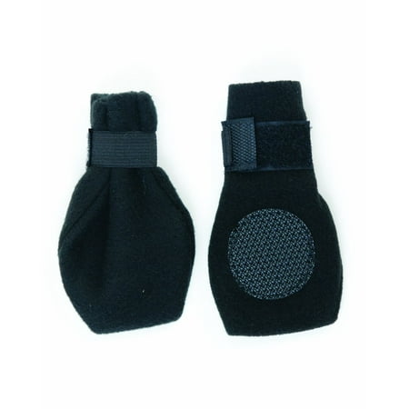Fashion Pet Arctic Fleece Dog Boots, Black, Large