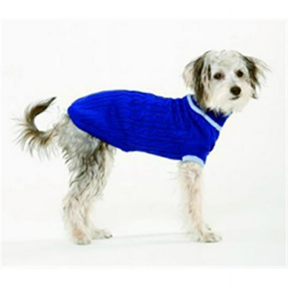 Fashion Pet Cable Knit Dog Sweater - Blue
