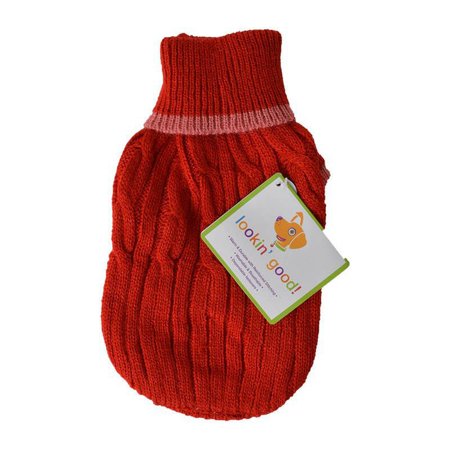 Fashion Pet Cable Knit Dog Sweater - Red