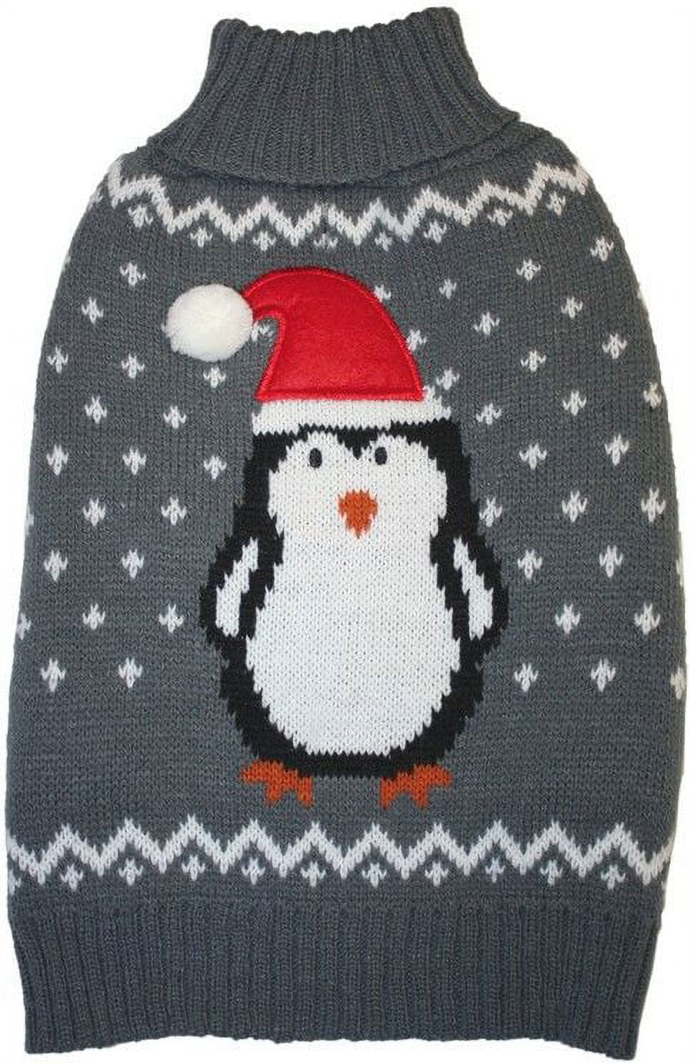 Fashion Pet Gray Penguin Dog Sweater [Dog, Apparel Sweaters