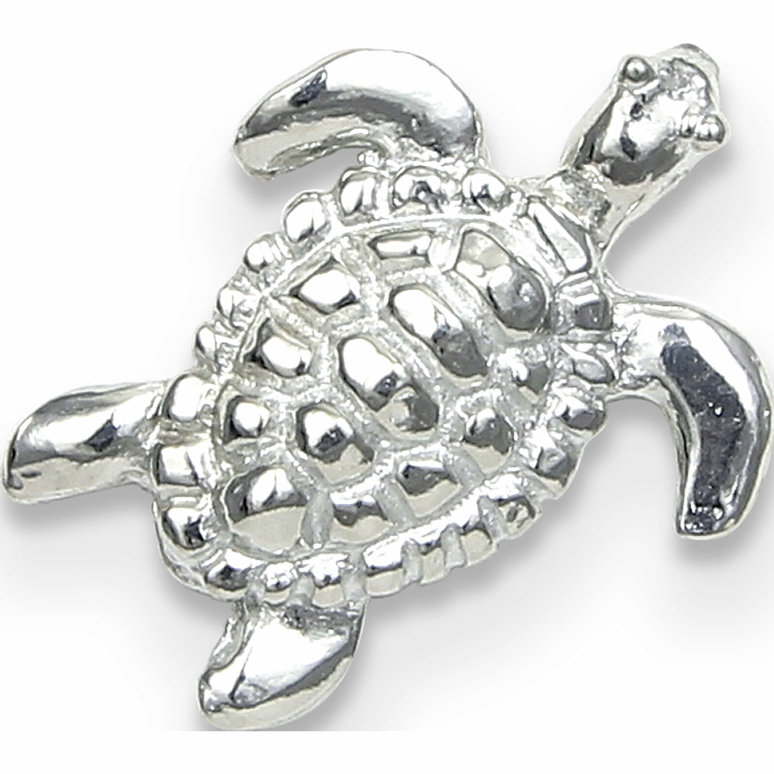 Fashion Pewter Turtle Magnetic Scarf Pin Brooch (2 X 1.5) Made In United States -Jewelry By Sweet Pea