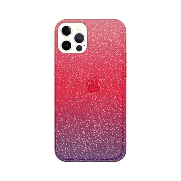 Fashion Phone Case for iPhone 12 Pro Max, Purple and Pink Ombre Glitter