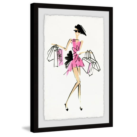 Fashion Pink Framed Painting Print