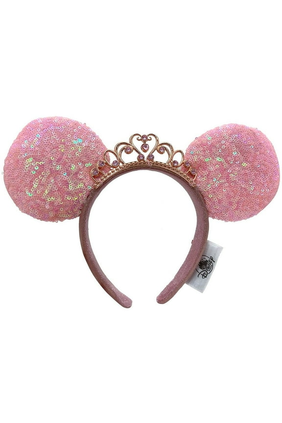 Fashion Pink Sequin Minnie Headband Tiara Princess Crown Cute Ears Hair Bands New