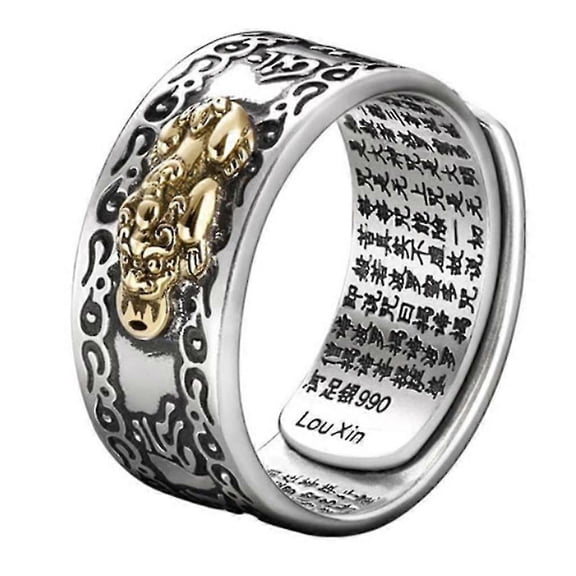 Fashion Pixiu Ring Charm Treasure Amulet Buddha Ring Jewelry Female Men Gifts Tw
