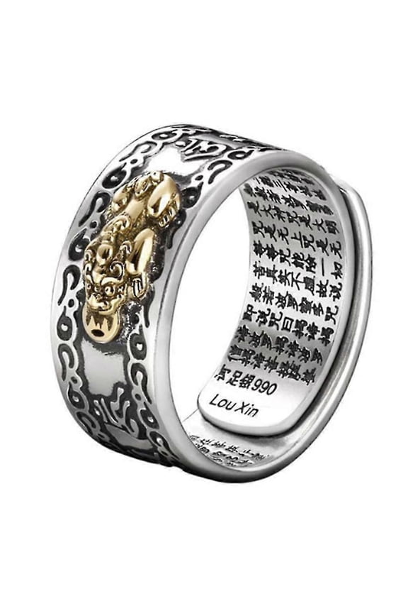 Fashion Pixiu Ring Charm Treasure Amulet Buddha Ring Jewelry Female Men Gifts Tw