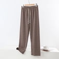 thumbnail image 1 of Fashion Plaid Elastic Waist Capri Pants - Women's Comfy Home Pajama Pants, Soft 9/10 Length Lounge Wear for Everyday Coffee XL, 1 of 5