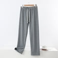 thumbnail image 1 of Fashion Plaid Elastic Waist Capri Pants - Women's Comfy Home Pajama Pants, Soft 9/10 Length Lounge Wear for Everyday Green XL, 1 of 5