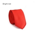 thumbnail image 1 of Fashion Plain Solid Neck Necktie wedding Silk Tie BRIGHT RED, 1 of 1