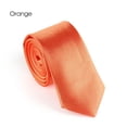 thumbnail image 1 of Fashion Plain Solid Neck Necktie wedding Silk Tie ORANGE, 1 of 1