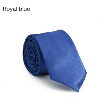 Fashion Plain Solid Neck Necktie wedding Silk Tie ROYAL BLUE