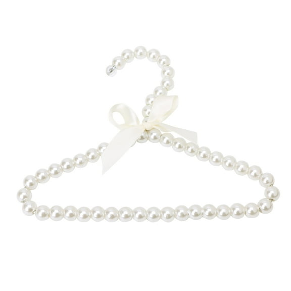 Fashion Plastic Pearl Bow Clothes Clothing Hanger For Kids Children Pet Dog