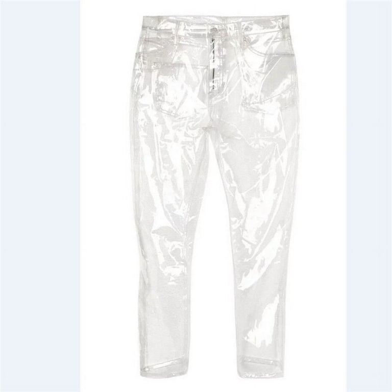 Fashion Plastic Waterproof Trousers Transparent Pants Loose Pants