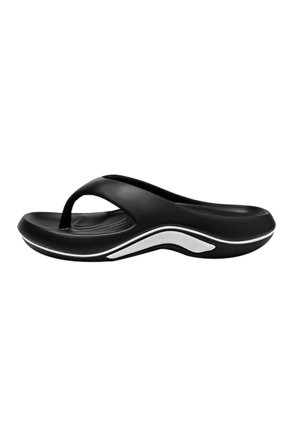Fashion Platform Flip Cover, Cushioned Cloud Slide with Arch Support, Women's Waterproof Summer Beach Shoes Black 36