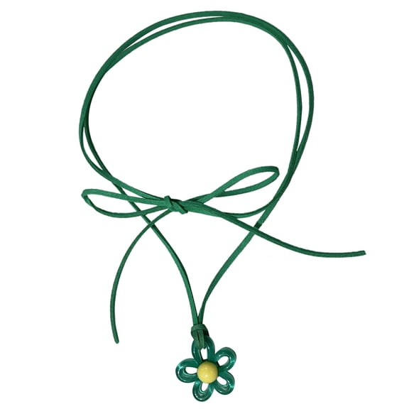Fashion Plum Blossom Necklace Colorful Hollow Flower Pendant Choker Jewelry Women Acrylic Flower Pendant Necklace