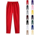 thumbnail image 1 of Fashion Plus Size Casual Pants for Mens Elastic Waist Drawstring Elastic Waist Solid Color Casual Sweat Length Pants Under 10$, 1 of 5