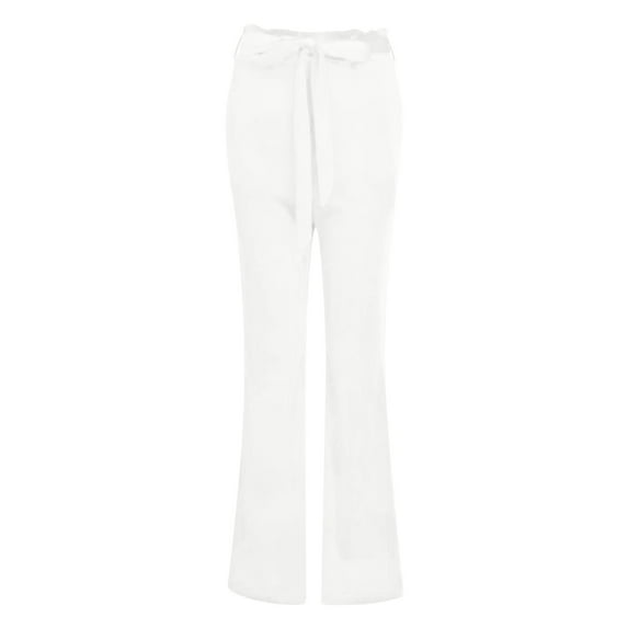 Fashion Plus Size Gym Yoga Pants for Women Casual Solid Color High Waist Elasticated Yoga Pants Trousers With Pockets And Belts Save to 65% off!