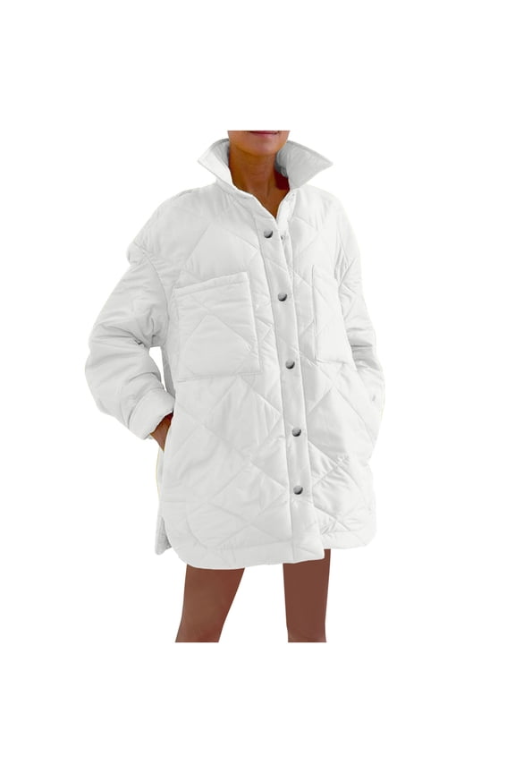 Fashion Plus Size Hooded Coats for Womens Winter Warm Solid Color Lapel Mid Long Diamond Patterned Down Jacket Jacket