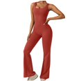 thumbnail image 1 of Fashion Plus Size Jumpsuits for Women Casual Summer Sexy Backless Tight Casual Hollow Fitness Yoga Jumpsuit, 1 of 9