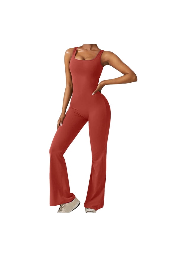 Fashion Plus Size Jumpsuits for Women Casual Summer Sexy Backless Tight Casual Hollow Fitness Yoga Jumpsuit