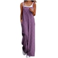 thumbnail image 1 of Fashion Plus Size Jumpsuits for Women with Sleeves Summer Casual Loose Printed Pockets Sleeveless Back Strap Jumpsuit, 1 of 5