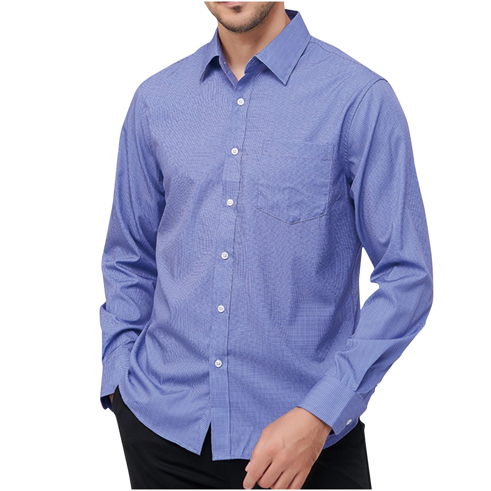 Men's Plus Size Casual Long Sleeve Shirt